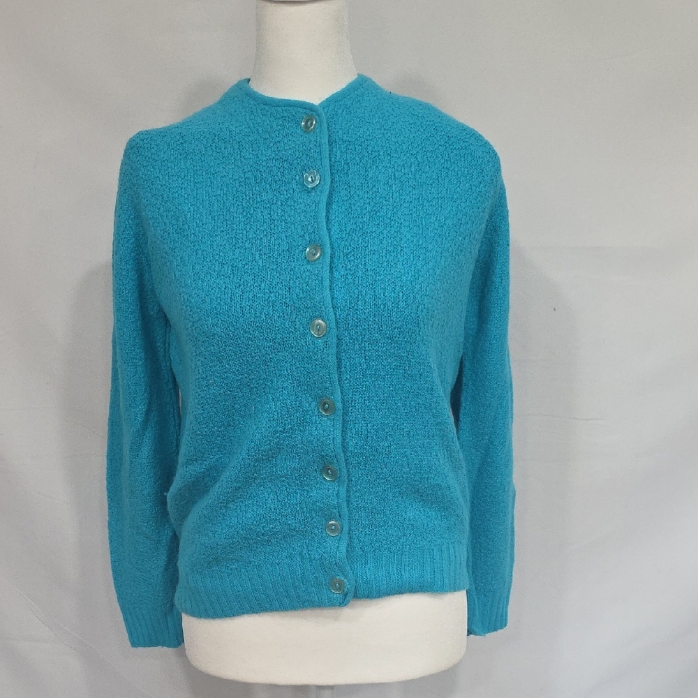 Chic Blue Button-Up Cardigan